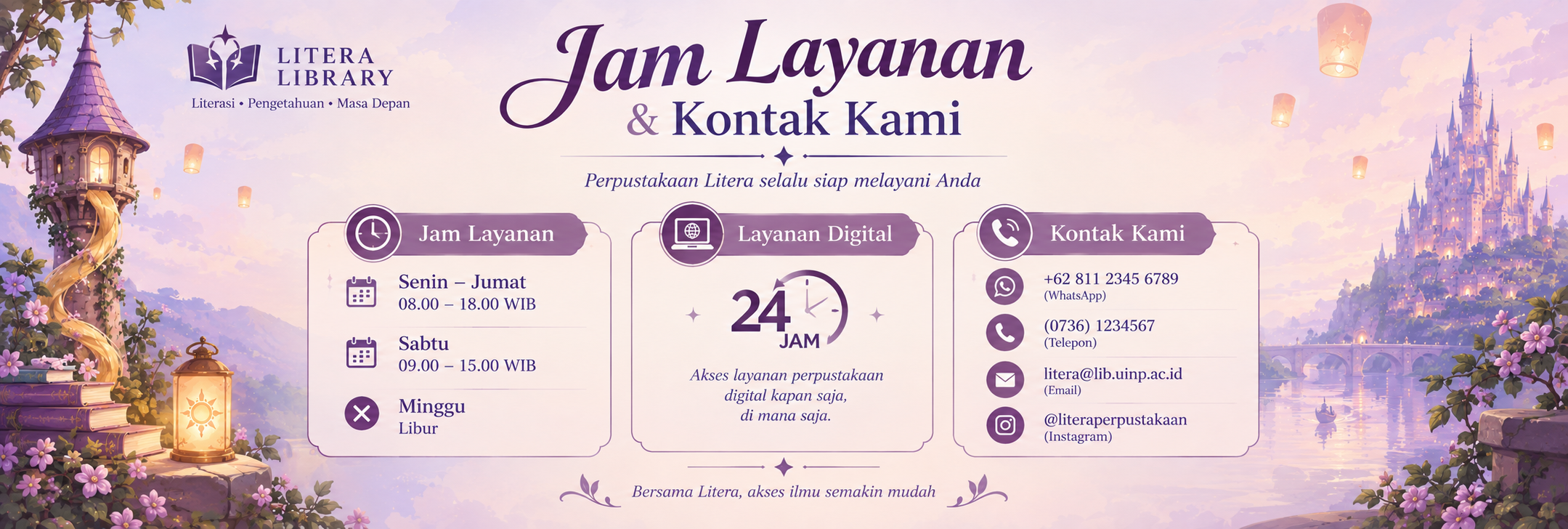 Pastel Fantasy Library Services Banner